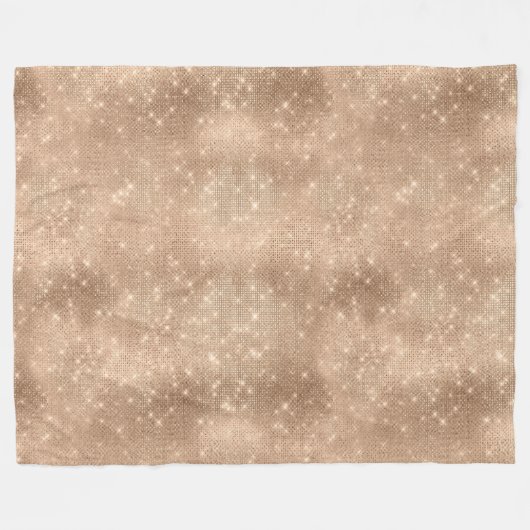 Champagne Glitzy Glam Sparkle Fleece Deken (Voorkant (Horizontaal))