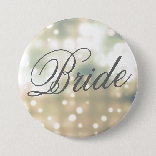 Champagne Glow bruid Button Pin (Voorkant)