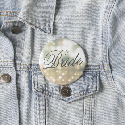 Champagne Glow bruid Button Pin (In situ)