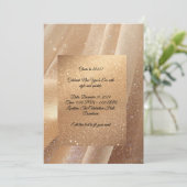 Champagne Glow New Year 2025 Invitation – Editable Kaart (Staand voorkant)