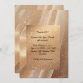 Champagne Glow New Year 2025 Invitation – Editable Kaart (Voorkant / Achterkant)