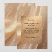 Champagne Glow Nieuwjaar 2025 Uitnodiging – Bewerk (Voorkant / Achterkant)