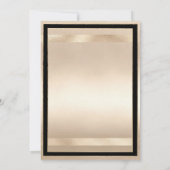 Champagne Gold Black Glamour Luxury RSVP Kaart (Achterkant)