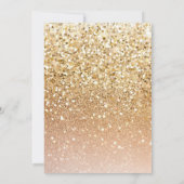 Champagne Gold Blush Pink Glitter 60e verjaardag Kaart (Achterkant)