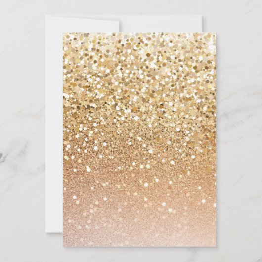 Champagne Gold Blush Pink Glitter 60e verjaardag Kaart (Achterkant)