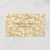 Champagne Gold Bokeh-benoemingskaart Afsprakenkaartje (Voorkant)