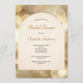 Champagne Gold Bokeh Elegant Bridal Shower Kaart (Voorkant)