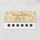 Champagne Gold Bokeh | Klant Klantenkaartje (Voorkant)