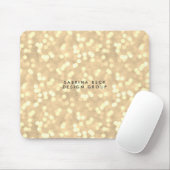 Champagne Gold Bokeh Lights | Gepersonaliseerd Muismat (Met muis)