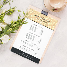 Champagne Gold Bokeh Pricing & Services Flyer