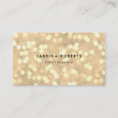 Champagne Gold Bokeh Visitekaartje (Voorkant)