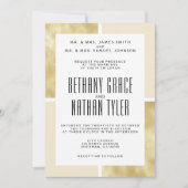 Champagne + Gold Classic Wedding Invitation Kaart (Voorkant)