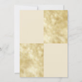 Champagne + Gold Classic Wedding Invitation Kaart (Achterkant)