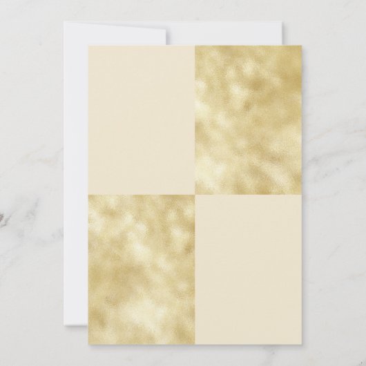 Champagne + Gold Classic Wedding Invitation Kaart (Achterkant)