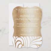 Champagne Gold Elegant Gold Ivory Swirls Kaart (Voorkant)