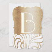 Champagne Gold Elegant Gold Ivory Swirls Kaart (Achterkant)