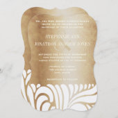 Champagne Gold Elegant Gold Ivory Swirls Kaart (Voorkant / Achterkant)