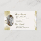 Champagne Gold en Cream  Borders met Foto Visitekaartje (Achterkant)