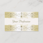 Champagne Gold en Cream  Borders met Foto Visitekaartje (Voorkant)
