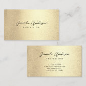 Champagne Gold Foil Chic Visitekaartje (Voorkant / Achterkant)