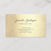 Champagne Gold Foil Chic Visitekaartje (Achterkant)
