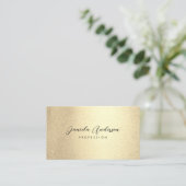 Champagne Gold Foil Chic Visitekaartje (Staand voorkant)