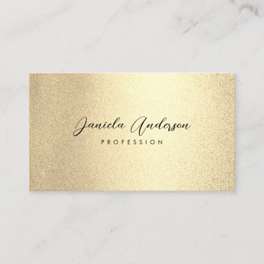 Champagne Gold Foil Chic Visitekaartje (Voorkant)