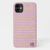 Champagne Gold Foil Stripes Phone Case (Achterkant)