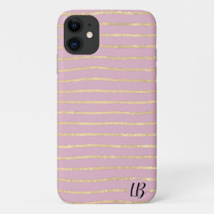 Champagne Gold Foil Stripes Phone Case