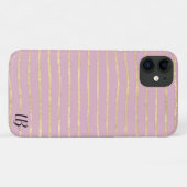Champagne Gold Foil Stripes Phone Case (Achterkant (horizontaal))