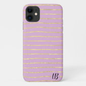 Champagne Gold Foil Stripes Phone Case (Achterkant)