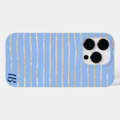 Champagne Gold Foil Stripes Phone Case (Achterkant (horizontaal))
