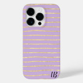Champagne Gold Foil Stripes Phone Case (Achterkant)