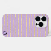 Champagne Gold Foil Stripes Phone Case (Achterkant (horizontaal))