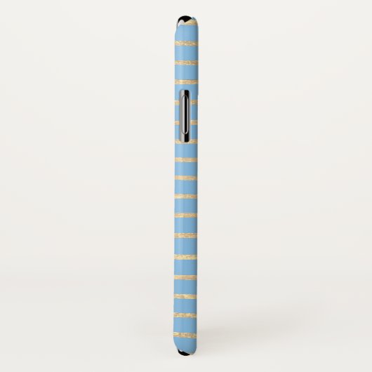 Champagne Gold Foil Stripes Phone Case (Achterkant / rechts)