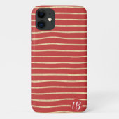 Champagne Gold Foil Stripes Phone Case (Achterkant)
