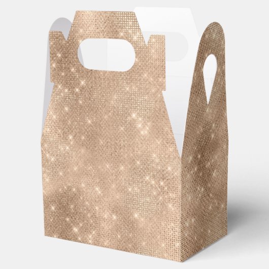 Champagne Gold Glam Sparkle Glitz Bedankdoosjes (Geopend)