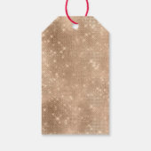 Champagne Gold Glam Sparkle Glitz Cadeaulabel (Achterkant)