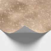 Champagne Gold Glam Sparkle Glitz Cadeaupapier (Hoek)