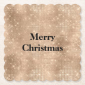 Champagne Gold Glam Sparkle Glitz Kartonnen Onderzetters (Voorkant)