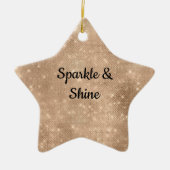 Champagne Gold Glam Sparkle Glitz Keramisch Ornament (Voorkant)