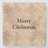 Champagne Gold Glam Sparkle Glitz Stenen Onderzetter (Voorkant)