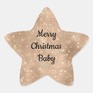 Champagne Gold Glam Sparkle Glitz Ster Sticker