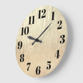 Champagne Gold Glam Texture Grote Klok (Hoek)