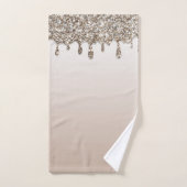 Champagne Gold Glitter Drip Luxe Glam Bad Handdoek (Handdoek)
