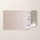 Champagne Gold Glitter Drip Luxe Glam Bad Handdoek (Handdoek)