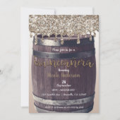 Champagne Gold Glitter Drip Rustic Quinceañera 15 Kaart (Voorkant)