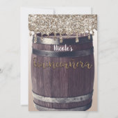 Champagne Gold Glitter Drip Rustic Quinceañera 15 Kaart (Achterkant)