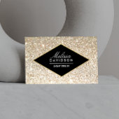 Champagne Gold Glitter en Glamor Event Planners Visitekaartje