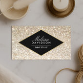 Champagne Gold Glitter en Glamor Event Planners Visitekaartje